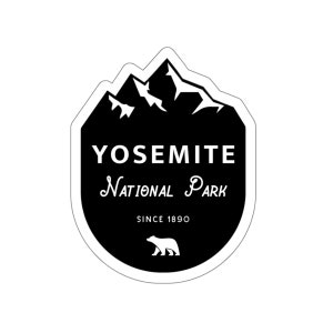 Yosemite National Park indoor outdoor Die-Cut Sticker bumper United States parks hiking kayak camping tree California backpack backpacking