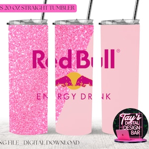 Tumblers för flickor, digital fil, Bull Drink, energi, drycker, PNG, digital nedladdning, Tumblerdesigner, Tumbler Wraps, smal 20oz tumbler