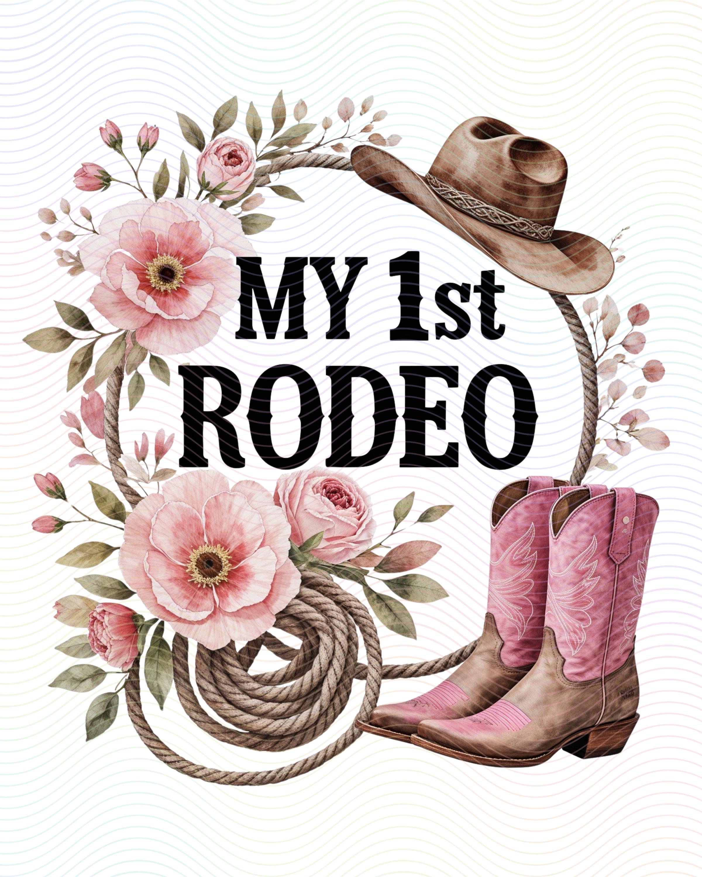 My First Rodeo, Cowgirl Birthday Shirt, Birthday Girl Tshirt Design ...