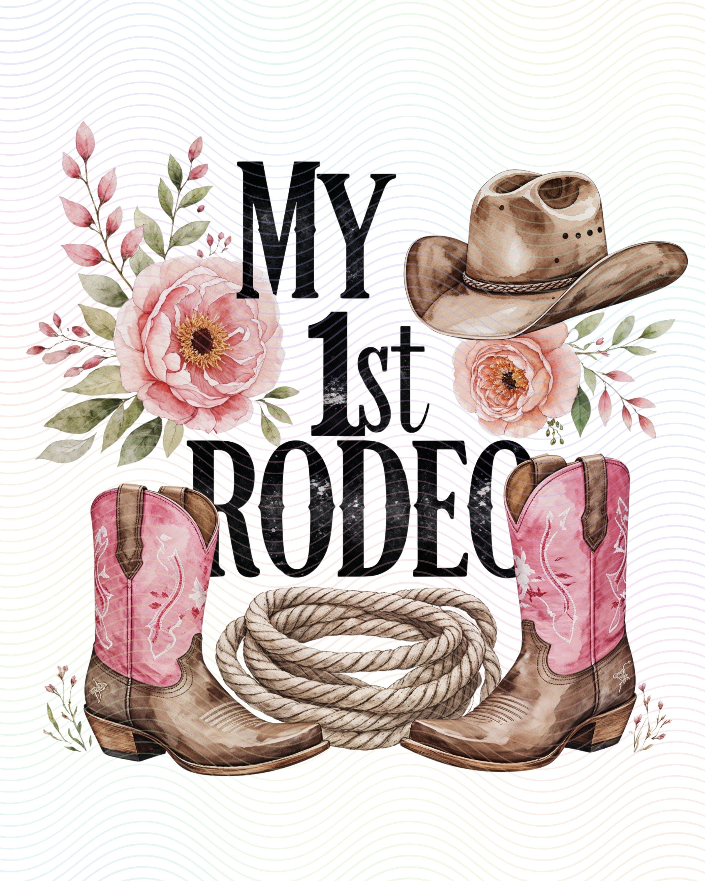 My First Rodeo, Cowgirl Birthday Shirt, Birthday Girl Tshirt Design ...