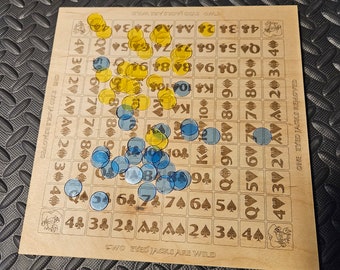 Sequence Board Game. Laser etched