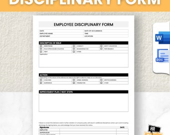Employee Disciplinary Form