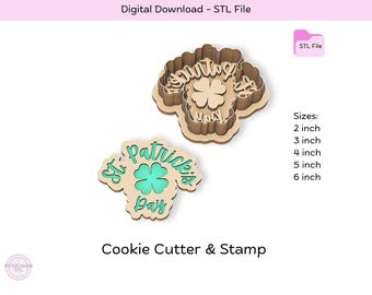 St. Patricks Day Cookie Cutter STL-Datei, Cookie Stamp (digitaler Download)