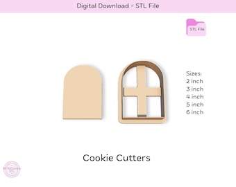 Arch Cookie Cutter STL File, Cookie Stamp (Digital Download)