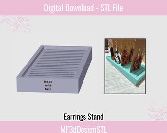 Earrings Stand | Earrings Holder STL File | Digital STL file download