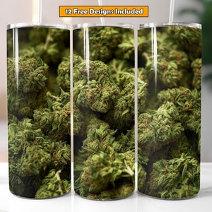 May include: Three stainless steel tumblers with a green leafy pattern. The tumblers are 12 ounces each and have a double-walled design to keep drinks cold or hot for hours.