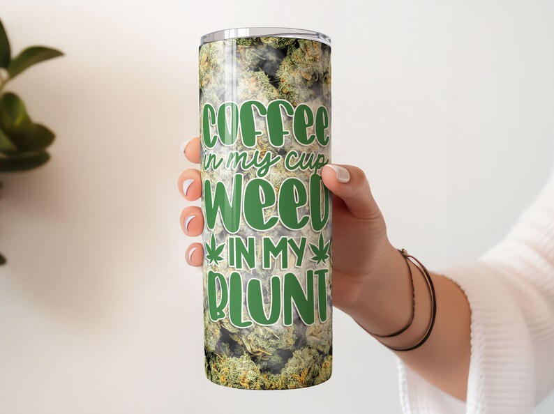 420 Weed Tumbler Wrap 20oz Tumbler Design Cannabis Tumbler 420 Geschenke Nahtloses Design Digitaler Download Marihuana Weed PNG Bild 3
