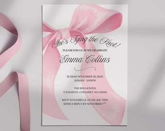 Tying the Knot Bridal Shower Invitation: Digital Download