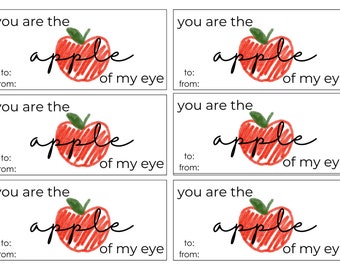 Apple Valentine tag
