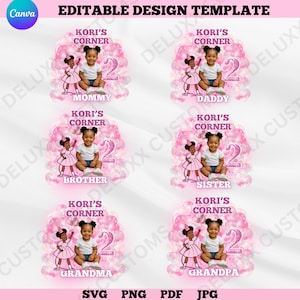 Gracie&#39;s Corner Birthday Family SVG PNG Bundle: Party Shirt Design (Digital Download, Kids shirt