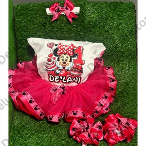 Custom Birthday Tutu Set: Fluffy 2-Layer Skirt, Shirt & Anklets, Any Theme,