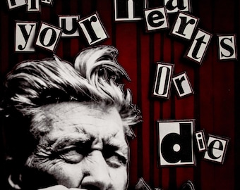 Arregla tu corazón o muere: Póster artesanal de David Lynch / Arte inspirado en Twin Peaks / Arte retro de los 90 / Arte pop de los 90