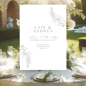 Modèle d'invitation de mariage inspiré de la Toscane