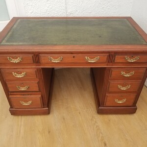 Second hand leather top desk deals