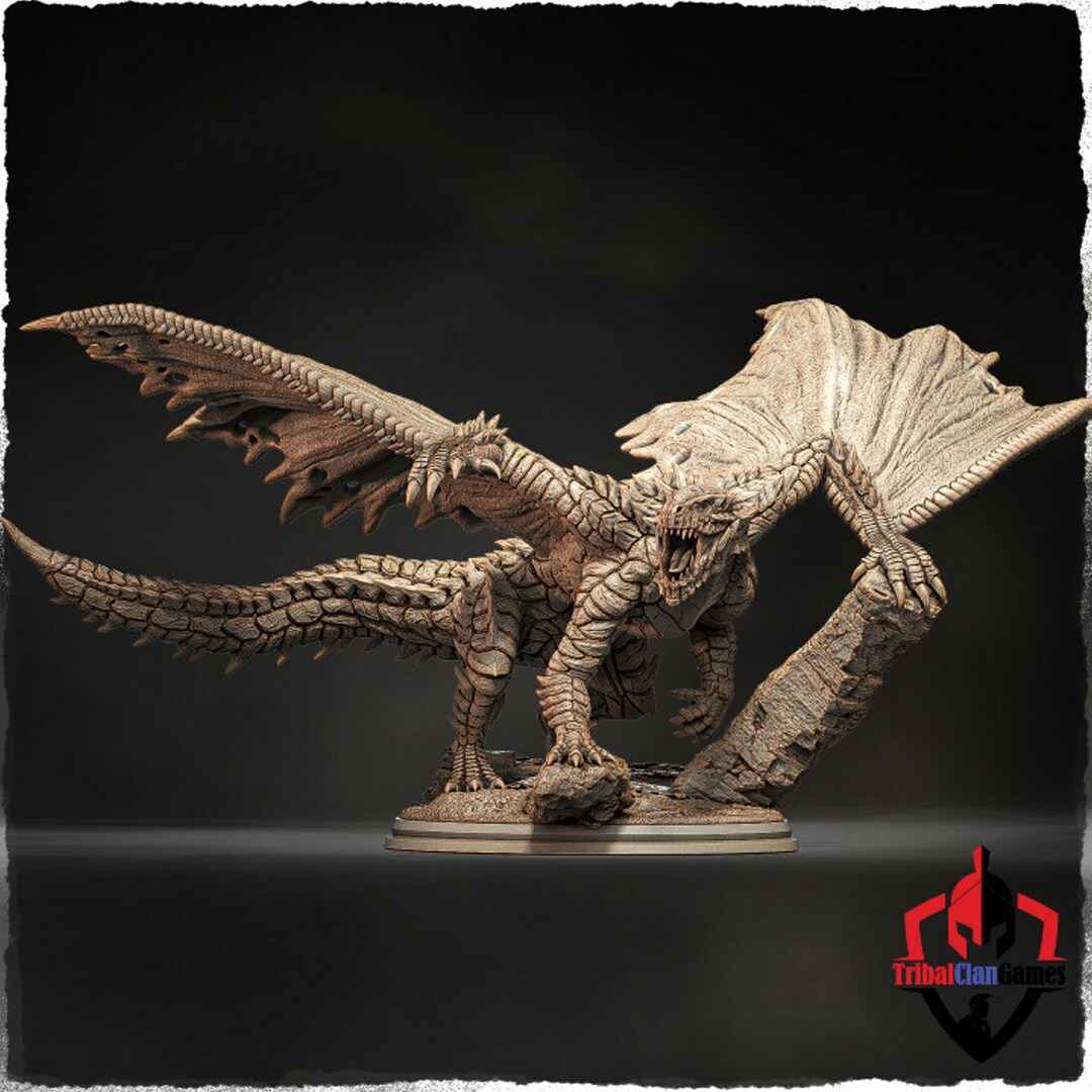 Large Dragon Model North American Dragon | Large Scale Dragon | 3D Printed Resin ...