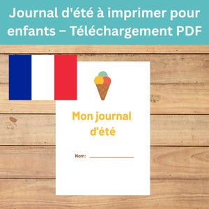 Journal d'été à imprimer enfants 4–7 ans | PDF 休暇クリエイティブ |再現と色彩の活動 |瞬時に充電