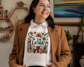 Hispanic Heritage Month Sweatshirt: Yo Soy Latina, Floral Fiesta
