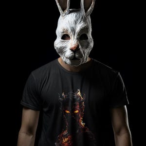 Demon with Eyes of Fire Bella Canvas T-Shirt,  Engulfed in Flames Horror Tee