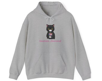 Cool Cat Unisex Pullover Hoodie - Emotions...Overrated