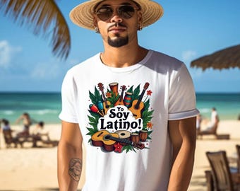Hispanic Heritage Month T-Shirt, Yo Soy Latino, Musical Instruments
