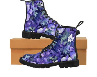 Purple Iris Women's Canvas Boots