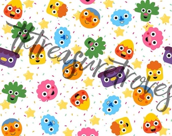 Noodle & Pals seamless file, Super simple songs seamless, Noodle seamless, super simple songs seamless patter, kids songs, digital,seamless