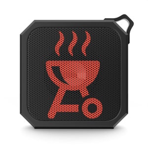 Red GRILL Logo Black Water Outdoor BLUETOOTH SPEAKER – Unique Hiking Gifts Suburban Dad Co Speaker