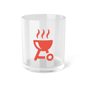 SUBURBAN DAD Fire Red Grill Logo BAR Glass 10oz For Promoting Events, New Drinks, And Venues