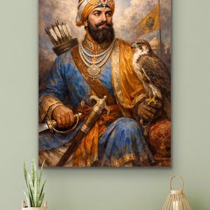 Guru Gobin Singh Ji Fine Art Print | Sikh Wall Art Spiritual Home Decor