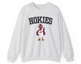 Virginia Tech Hokies Sweatshirt, HokieBird Football Crewneck