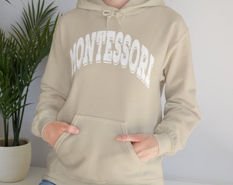 Montessori Sweatshirt, for Teachers, Guides, Students, Parents, Collegiate Style, Gift For Her or Him, Education Appreciation, Class of 2024