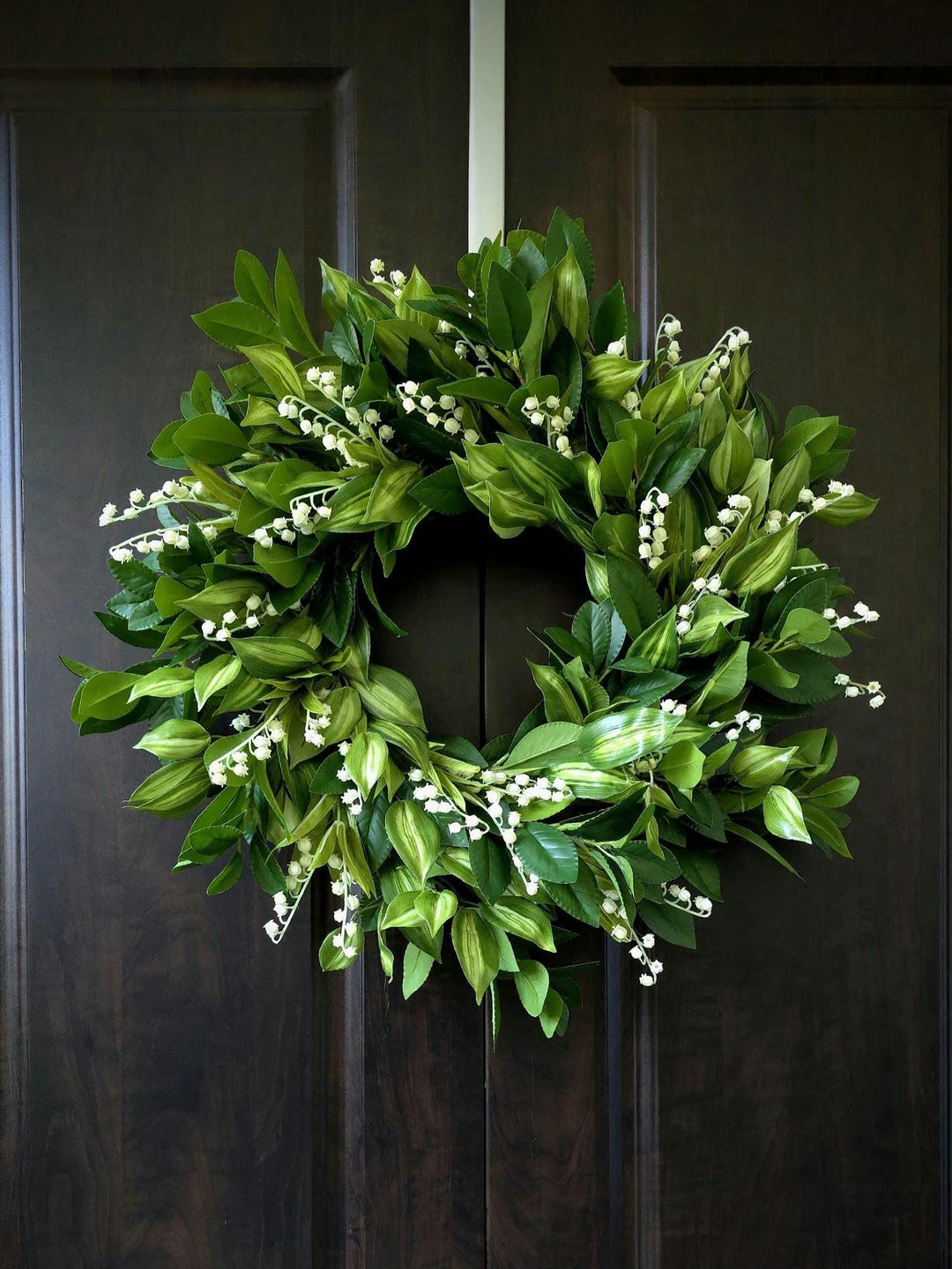 Lily of the Valley Year Round Faux Greenery Wreath - Etsy