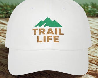 Casquette réglable Trail Life pour papa | Casquette pour amoureux de la montagne | Cadeau d'équipement de randonnée en plein air | Chapeau unisexe passionné de nature | Découvrir les vêtements