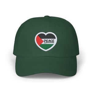 Palestinian Flag Red White And Green Heart Support Palestine Hat, Vintage Brass Buckle Adjustable Cap For Peace, Solidarity, and Unity