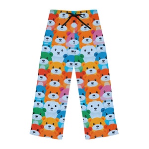 Cute Colorful Teddy Bears,Women&#39;s Pajama Pants,Comfy,Cozy,Relaxing pj Bottoms, Animal, Panda Gift for her