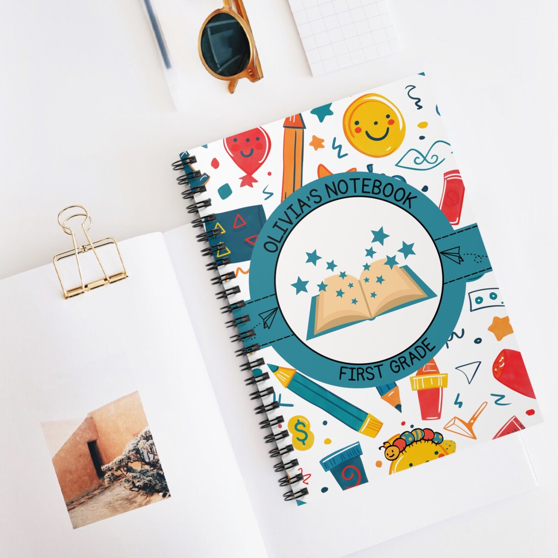 School Notebool Custom School Notebook for Kids, Playful and Colored Blank Journal ...
