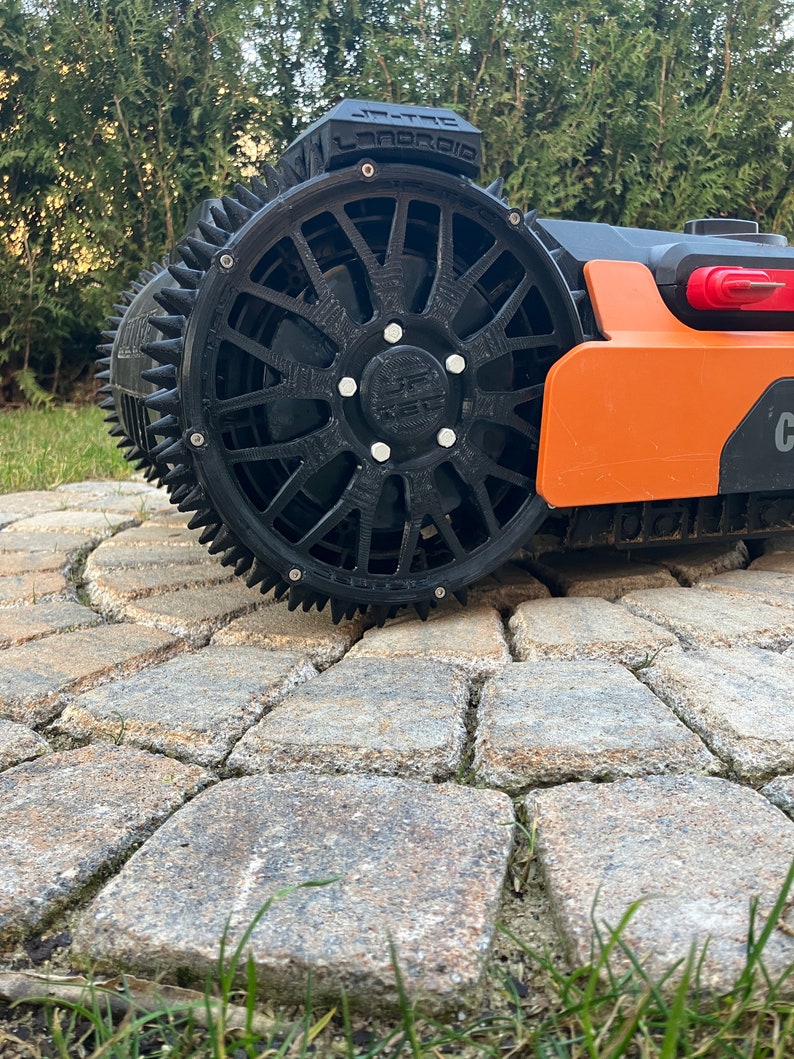 Ruedas Worx Landroid M300-M1000, Plus, púas, ruedas con púas, rueda de repuesto, todoterreno, llantas BBS, tracción, cuidado del césped, aireación del césped, tuning de jardín imagen 3