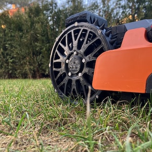 Ruedas Worx Landroid M300-M1000, Plus, púas, ruedas con púas, rueda de repuesto, todoterreno, llantas BBS, tracción, cuidado del césped, aireación del césped, tuning de jardín imagen 1