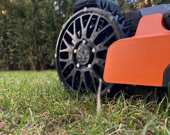 Worx Landroid wheels M300-M1000, Plus, spike, spiked wheels, spare wheel, off-road, BBS rims, traction, lawn care, lawn aeration, garden tuning