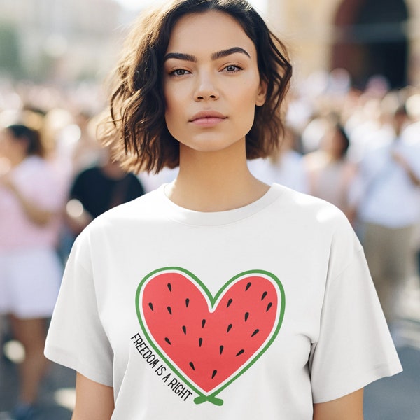 Watermelon t-shirt | Stop the war | Ceasefire now! | Freedom is a right | Unisex Men and Women's t-shirt | Free shipping!