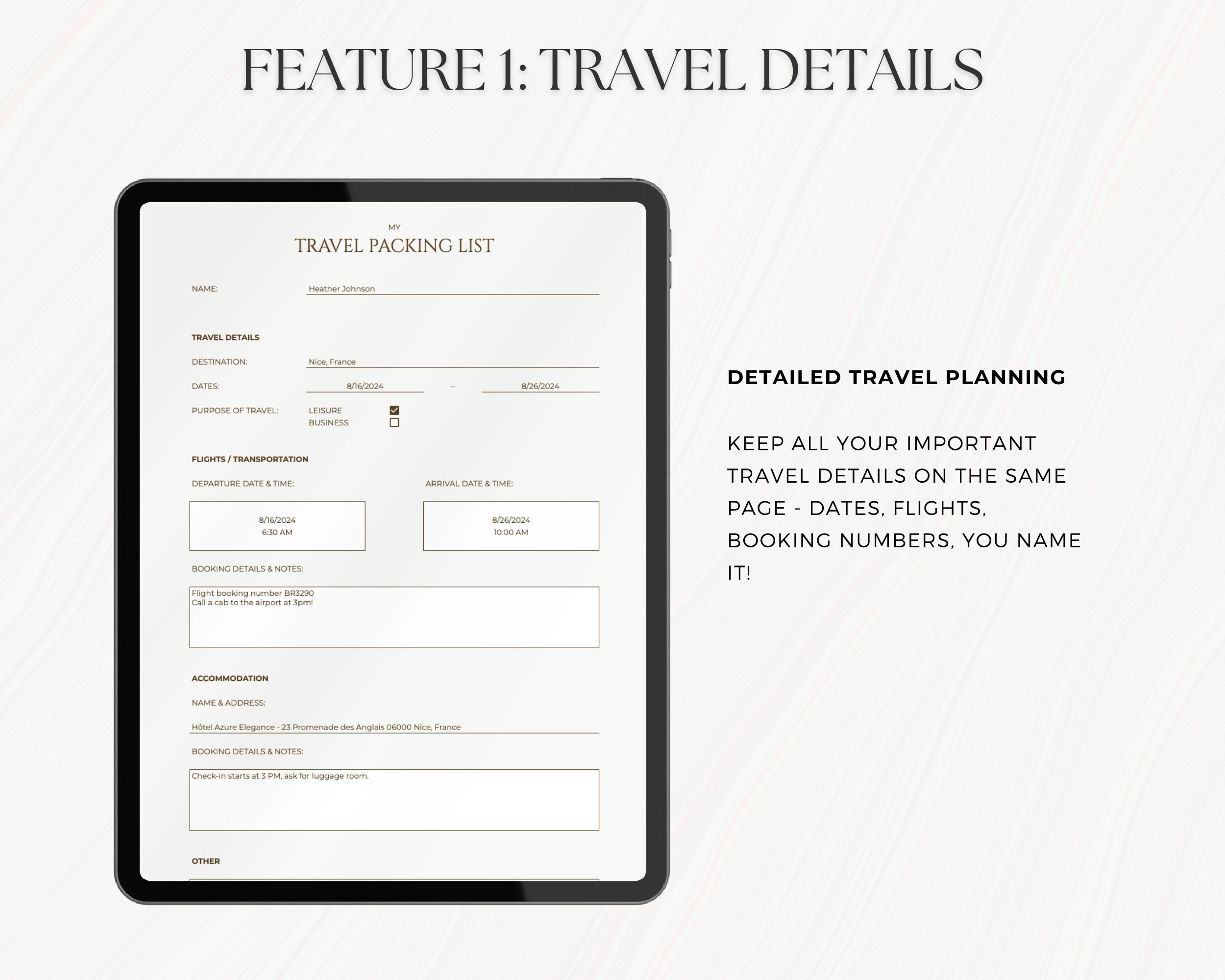 Digital Travel Packing List | Editable Google Sheets Template - Etsy