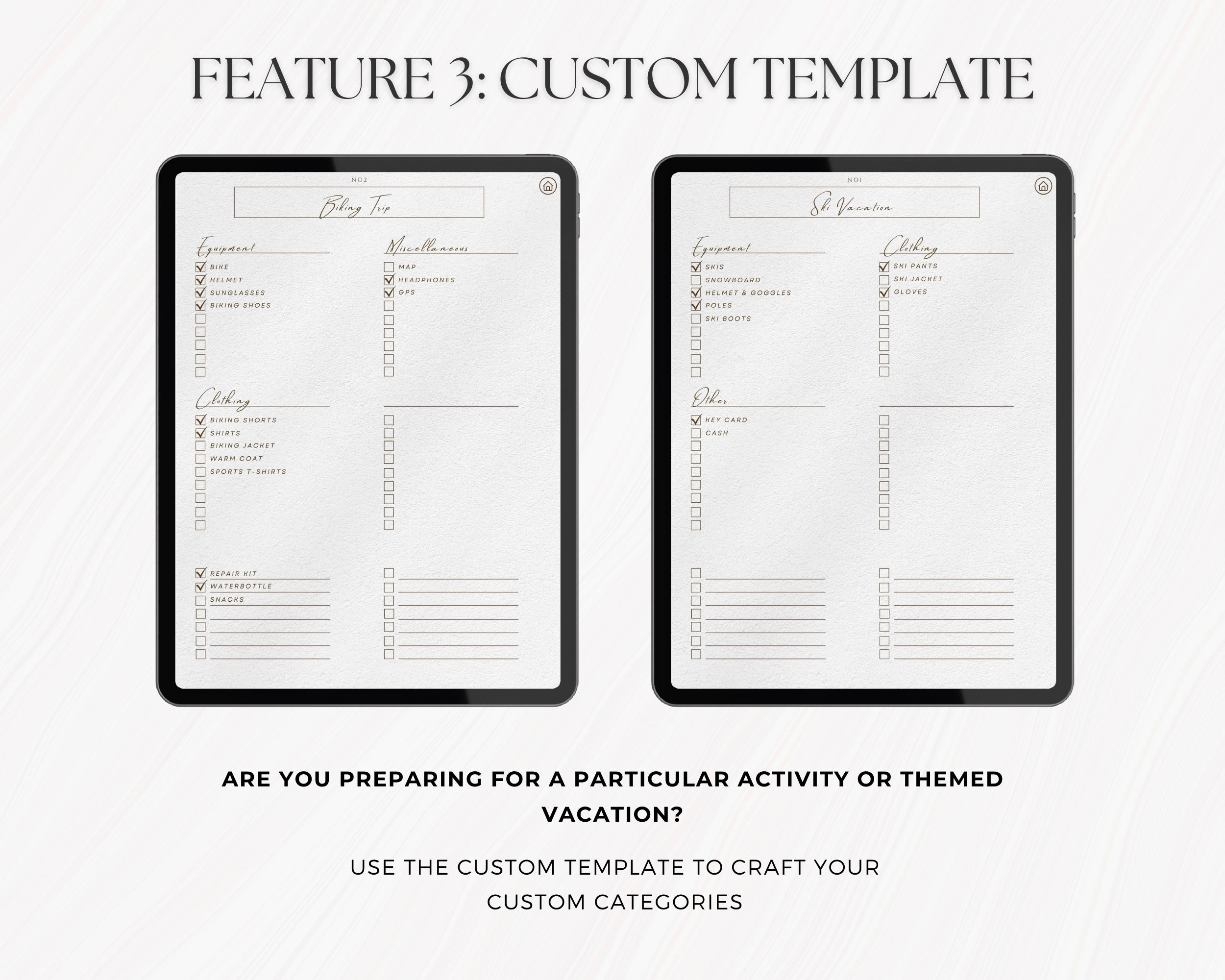 Editable Travel Packing List | Canva Template (digital) - Etsy