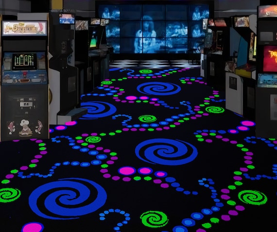 Arcade Rug, Arcade Area Rug, Retro Arcade Rug, Home Arcade