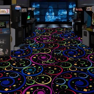 Arcade rug, arcade room rug, arcade room decor, arcade cabinet rug, gamer rug, retro arcade rug, home arcade rug, arcade game gift, fun rug