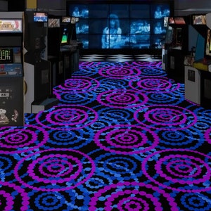 Arcade rug, arcade art rug, arcade room rug, arcade cabinet rug, gamer rug, retro arcade rug, home arcade rug, arcade game gift