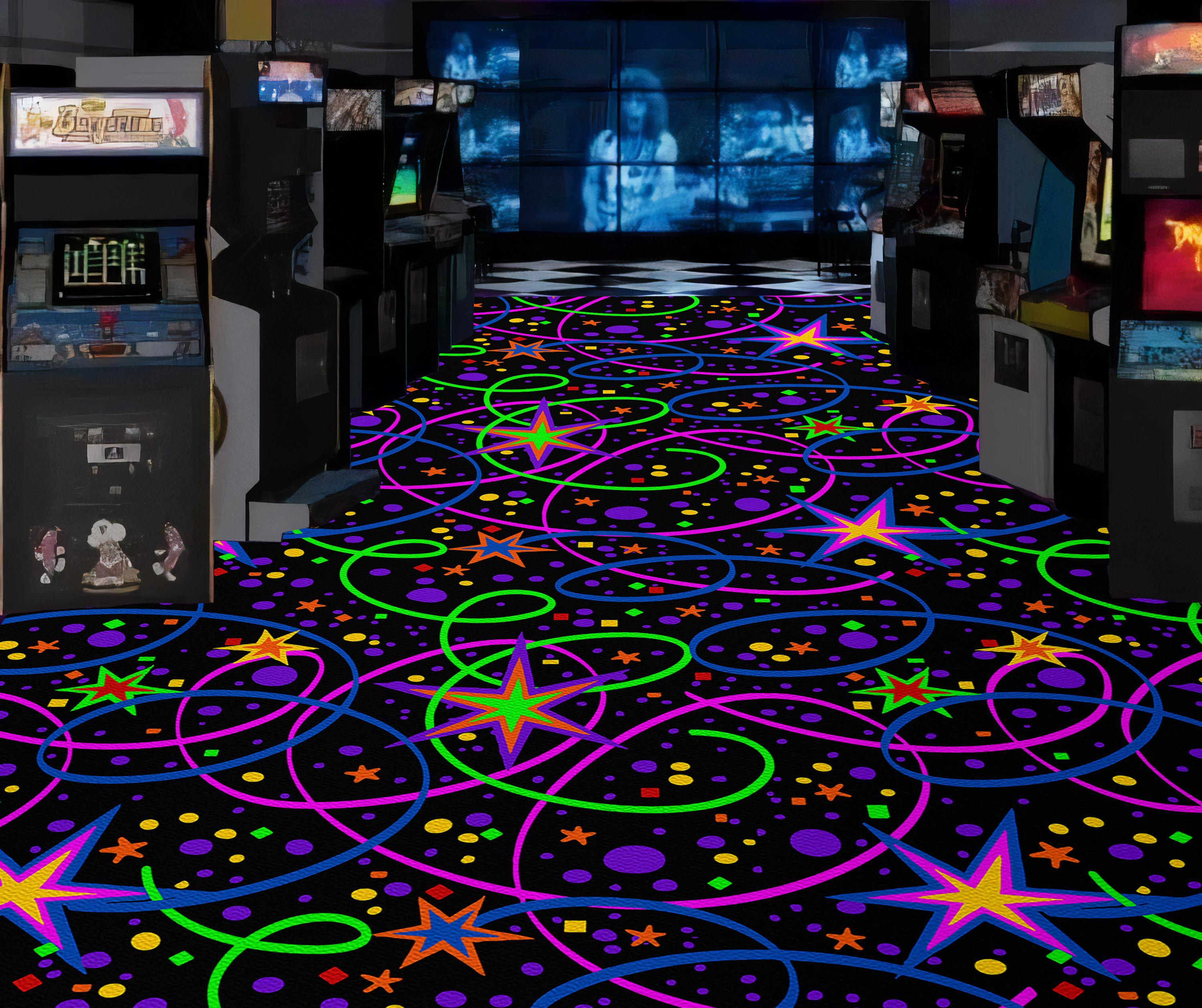 ラグ・カーペット ARCADE GAME RUG MIYOSHI RUG vaultroom Gamer rug, fun rug, game room rug, arcade rug, video game
