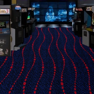 Arcade rug, arcade saloon rug, arcade bar carpet, arcade room rug, arcade area rug, arcade bar rug, retro arcade rug, arcade decor