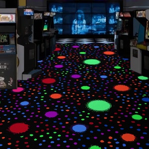 Arcade rug, arcade room rug, retro arcade rug, home arcade rug, arcade game gift, gamer rug, gift for gamer, game room rug