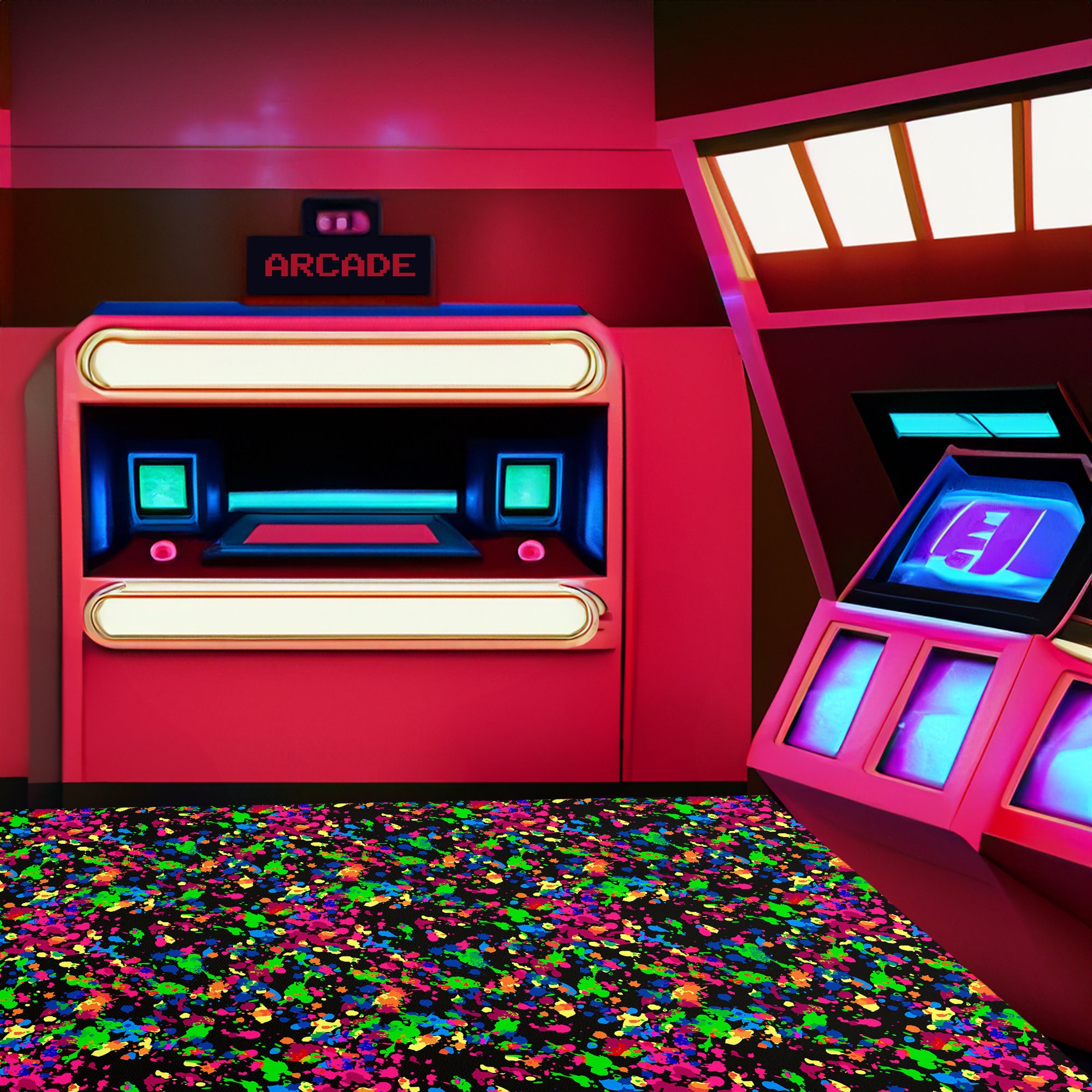 ラグ・カーペット ARCADE GAME RUG MIYOSHI RUG vaultroom ARCADERUG.jpg?v=1688356449&