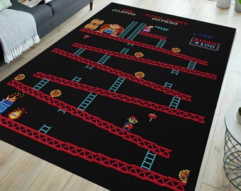 ラグ・カーペット ARCADE GAME RUG Gamer rug, fun rug, game room rug, arcade rug, video game rug | eBay